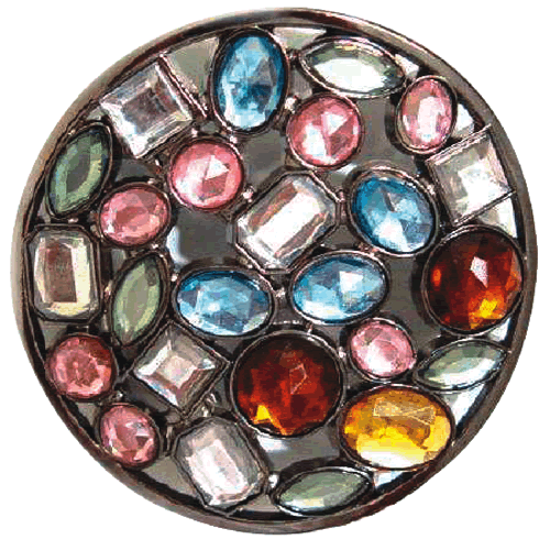 Round Buckle with Large Stones No. 28
